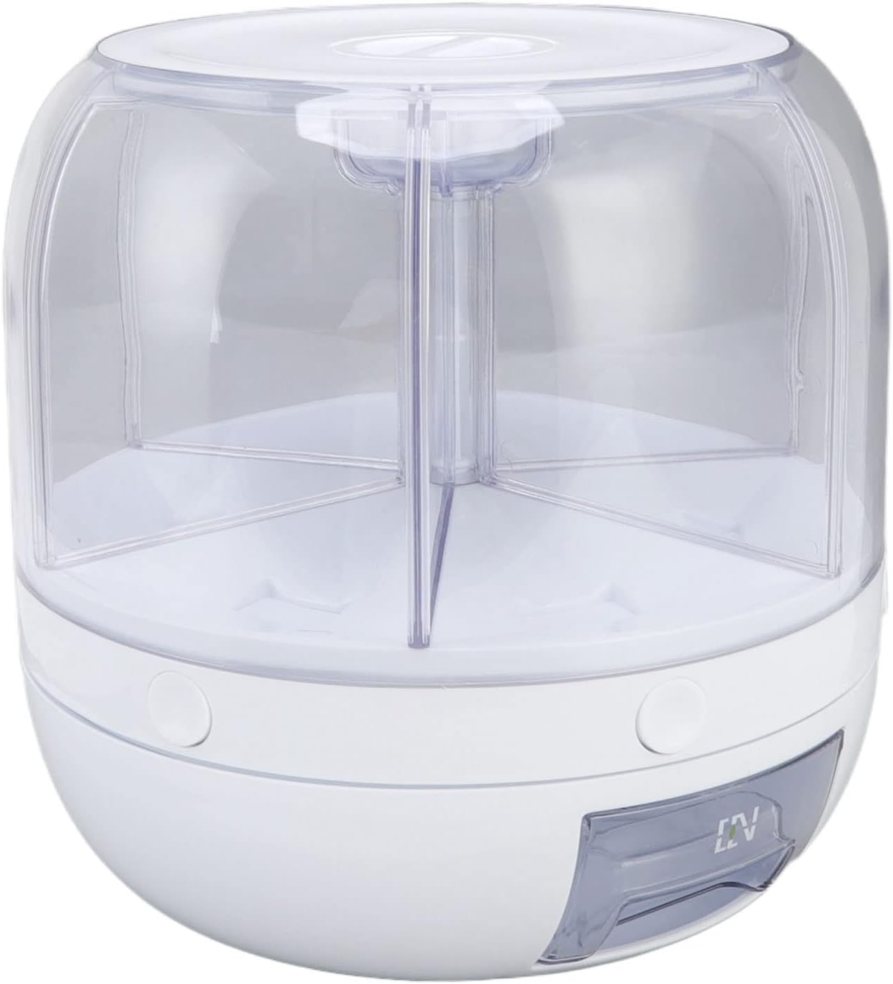 6 Grid Rice & Grain Storage Container, 360° Rotating Dry Food Dispenser Grain Food Storage Box Rice Bucket with Lid Household for Home Kitchen (5Kg)